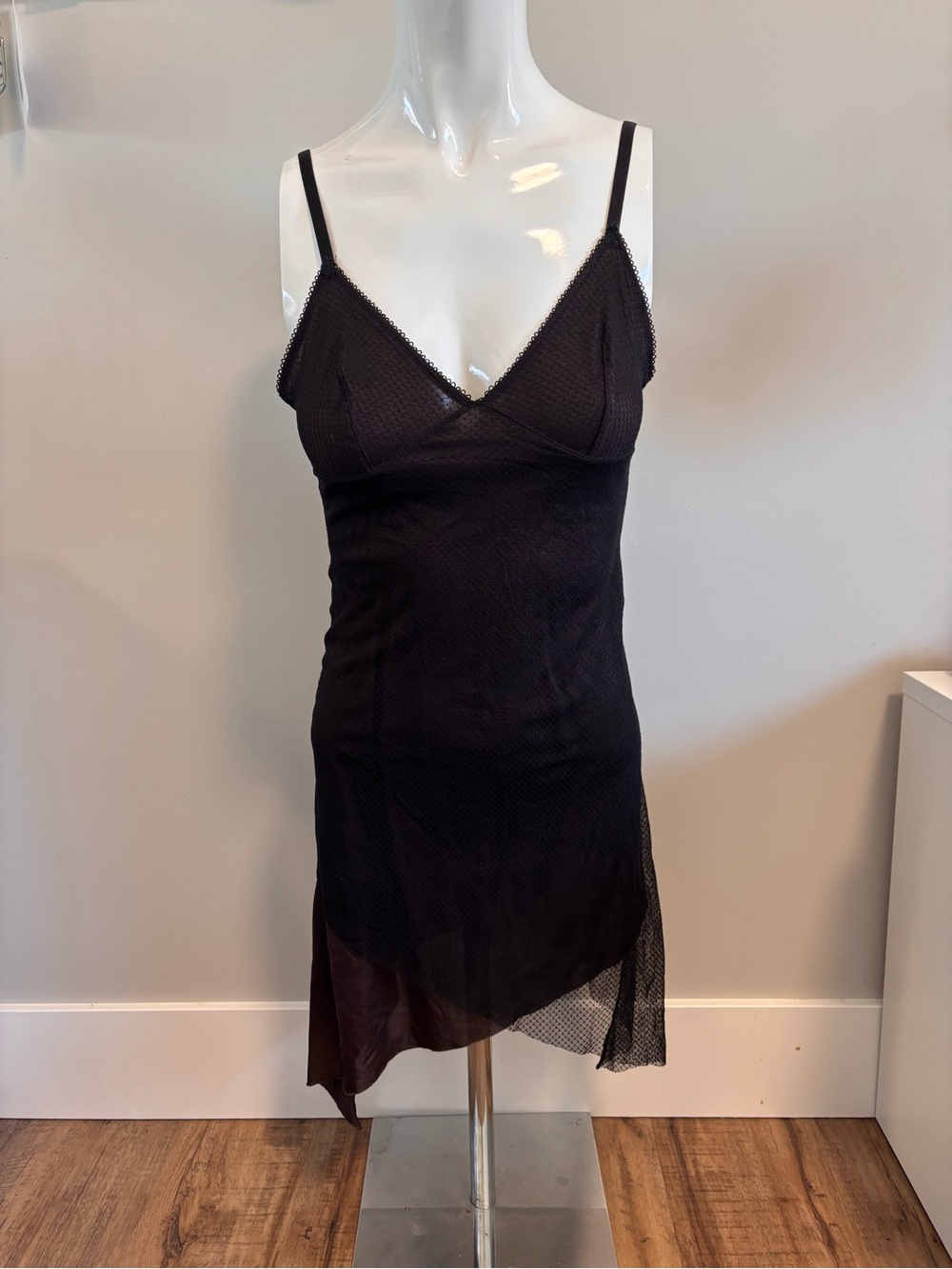 Women’s Asymmetrical Slip Dress - Black